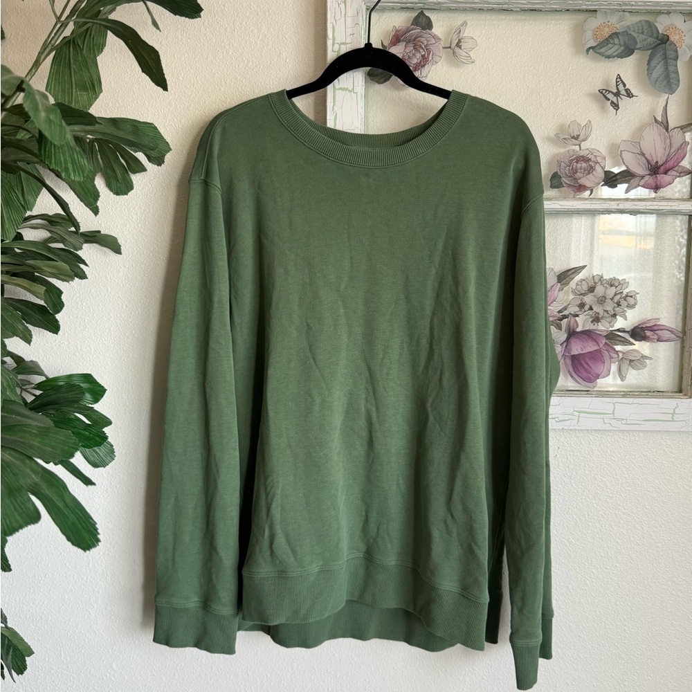 allbirds Unisex Olive Green Crewneck Sweater